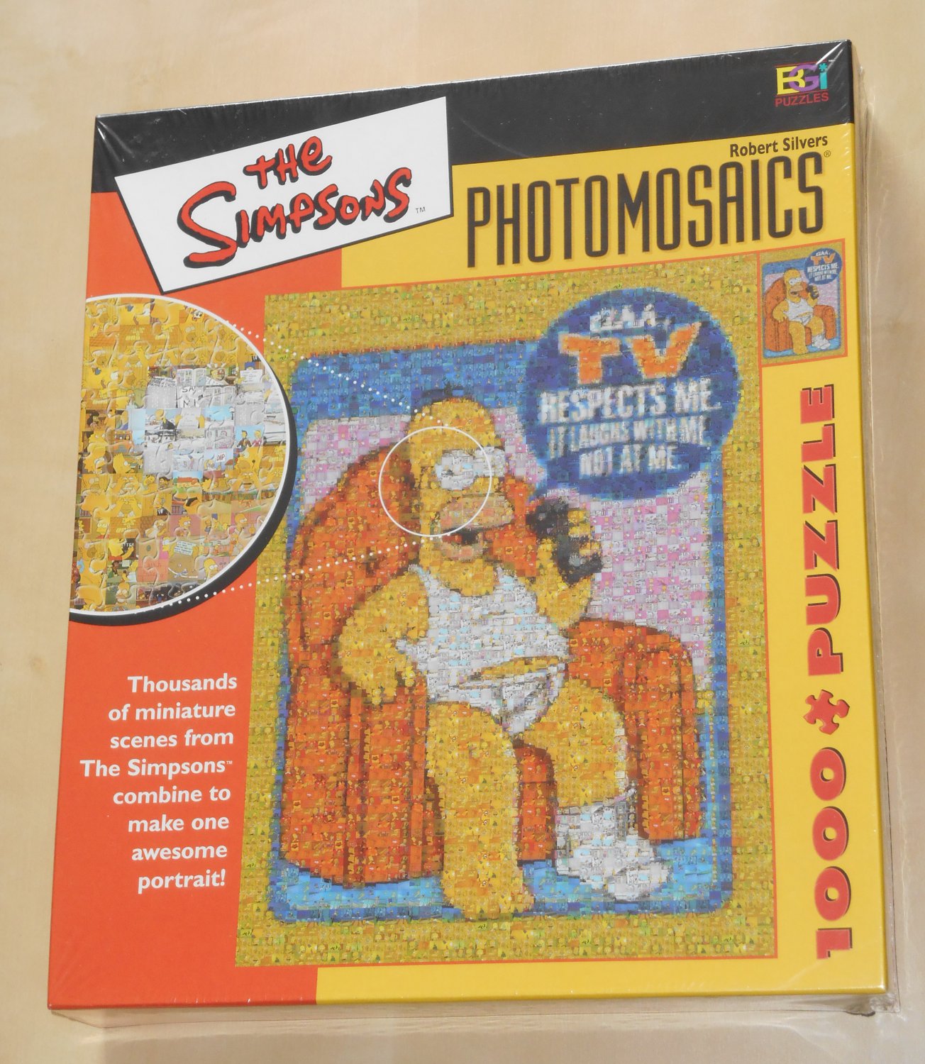 Simpsons Homer TV 1000 Piece Jigsaw Puzzle Photomosaics ...