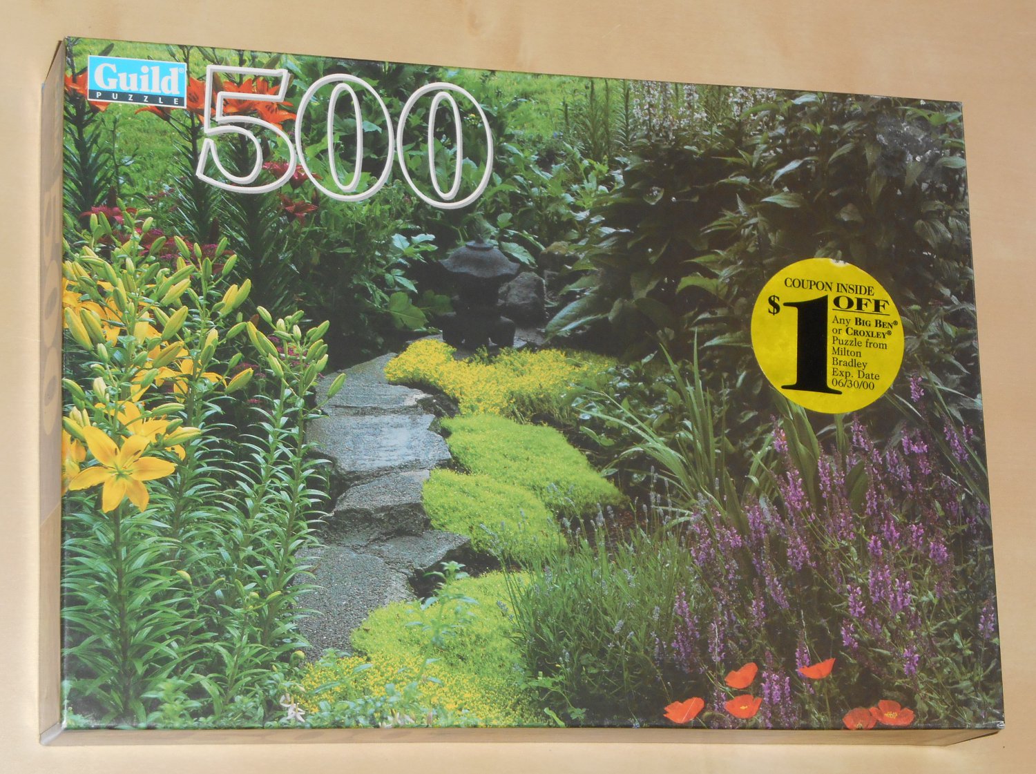 A Garden in Bloom 500 Piece Jigsaw Puzzle Guild Flowers 4615-1 Whitman Factory Sealed NIB