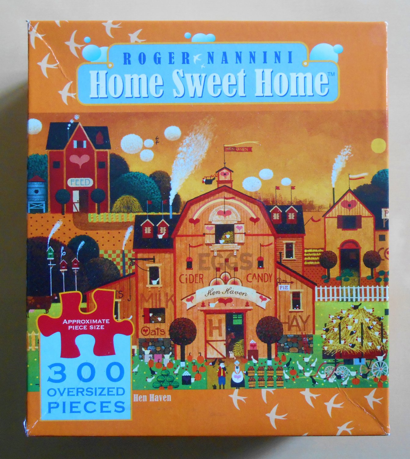 Hen Haven 300 Oversized Pieces Jigsaw Puzzle Ceaco 2208-3 Home Sweet Roger Nannini NIB New in Box