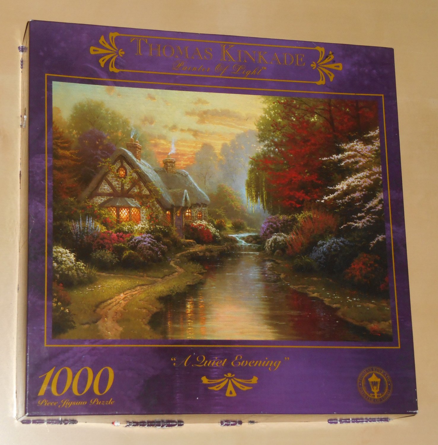 A Quiet Evening Thomas Kinkade 1000 Piece Jigsaw Puzzle CEACO 3310-14 Complete