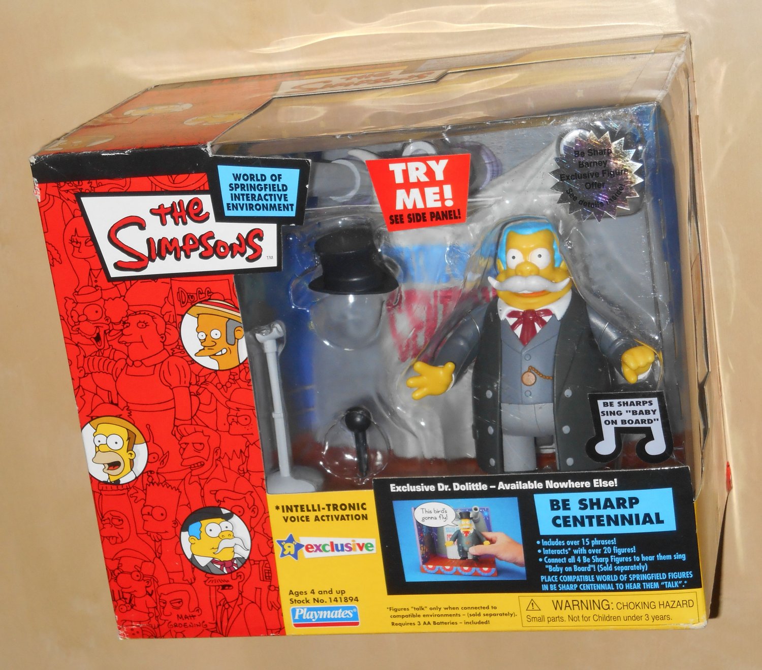 Simpsons WOS Be Sharp Centennial Playset Environment Exclusive Wiggum Dr Dolittle Figure