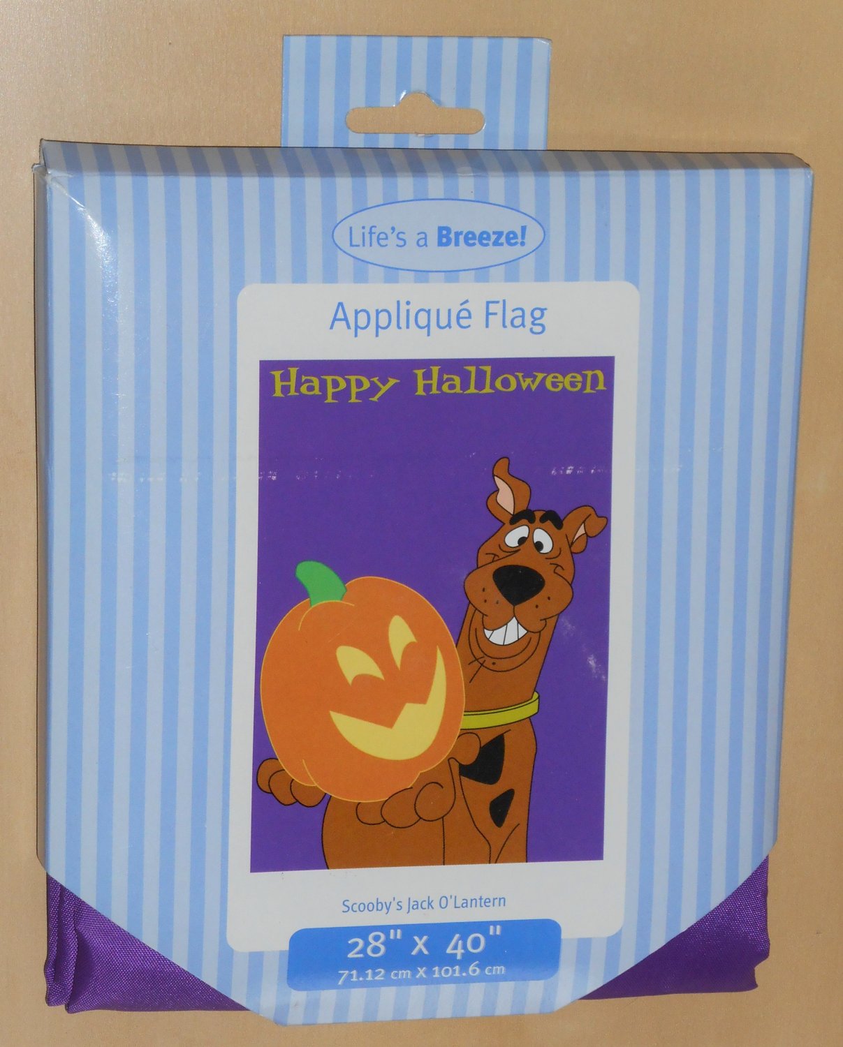Scooby Doo Scooby's Jack O'Lantern Happy Halloween Garden Flag 28 x 40 Applique Hanna Barbera NEW