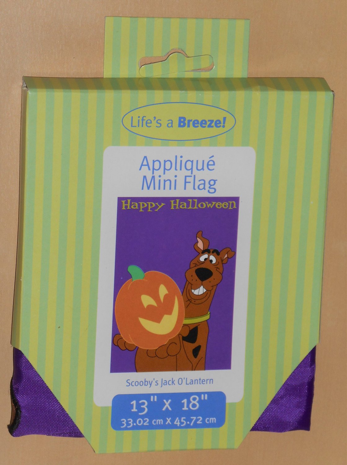 Scooby's Jack O'Lantern Happy Halloween Garden Flag 13 x 18 Applique Scooby  Doo Hanna Barbera NEW