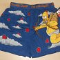 Simpsons Homer Bart Extra Large XL Valentine's Boxer Shorts I'm With Cupid Boxers Underwear Navy NWT