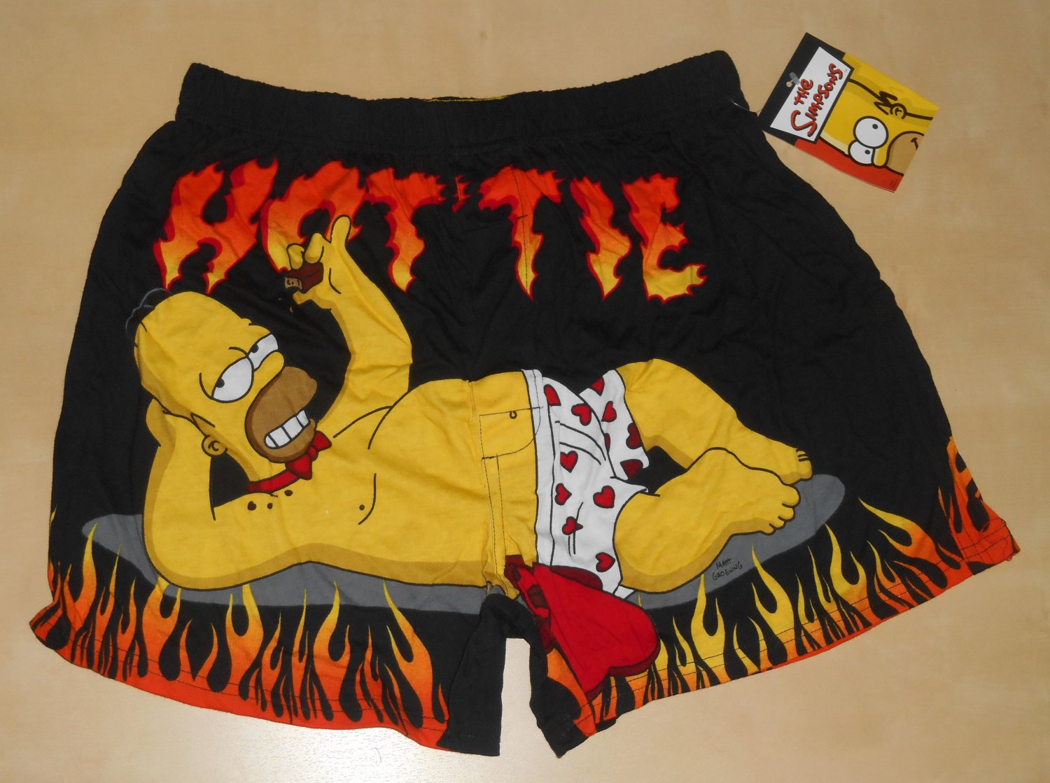Simpsons Homer Bart Size Large L Valentine's Boxer Shorts I'm With