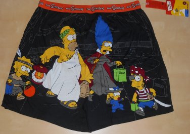 Simpsons Family Size Small S Halloween Boxer Shorts Homer Marge