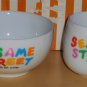 Sesame Street Child's Ceramic Bowl Cup Chopsticks Set CTW Sony Creative Products