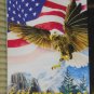 Patriotic Eagle Veteran Garden Pole Flag United States 25.5 x 38 Polyester Images In Art 07094 NIP