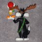 Sylvester Tweety Mistletoe Moose Hallmark Keepsake Ornament Looney Tunes Christmas Warner Bros 1993