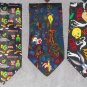Looney Tunes 16 Neckties Neck Tie Tweety Taz Marvin Martian Valentine's Halloween Christmas Stamps