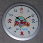Richmond Braves Wall Clock Plastic Battery Operated Minor League Baseball HCA Hospitals Lite 98 FM