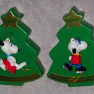 Snoopy PVC Ornaments With Christmas Tree Whitman's Joe Cool Ice Skating Sledding Dog Bowl Peanuts