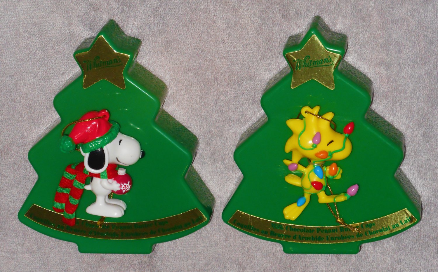 Snoopy Woodstock PVC Ornaments With Christmas Tree Whitman's