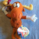 Rocket J Squirrel & Bullwinkle 9 Inch Plush Bean Bag Doll Toy Adventures of Rocky Stuffins 2000