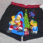 Simpsons Size Large L Merry Christmas Boxer Shorts Homer Santa Bart Milhouse Ralph Underwear New