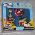 The Simpsons Holiday Ornament Glass Gift Set in Collector Tin Homer Bart 2004 NIB