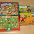 Peanuts Gang Jigsaw Puzzle Lot of 3 Charlie Brown Snoopy Woodstock Springbok Baseball Christmas Camp