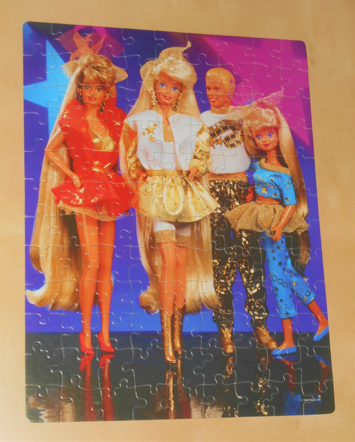 SEALED 1993 Mattel Barbie Puzzle, Barbie Ken Wedding Party, Golden Floor  Puzzle, 63 Pieces 