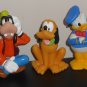 Disney Characters Soft Plastic 5" 6" Squeak Toy Figures Mickey Minnie Mouse Donald Duck Goofy Pluto