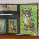 Vintage Hoyle Bridge Giftpack OWLS Gift Pack Playing Cards Great Horned Birds NIP Factory Sealed