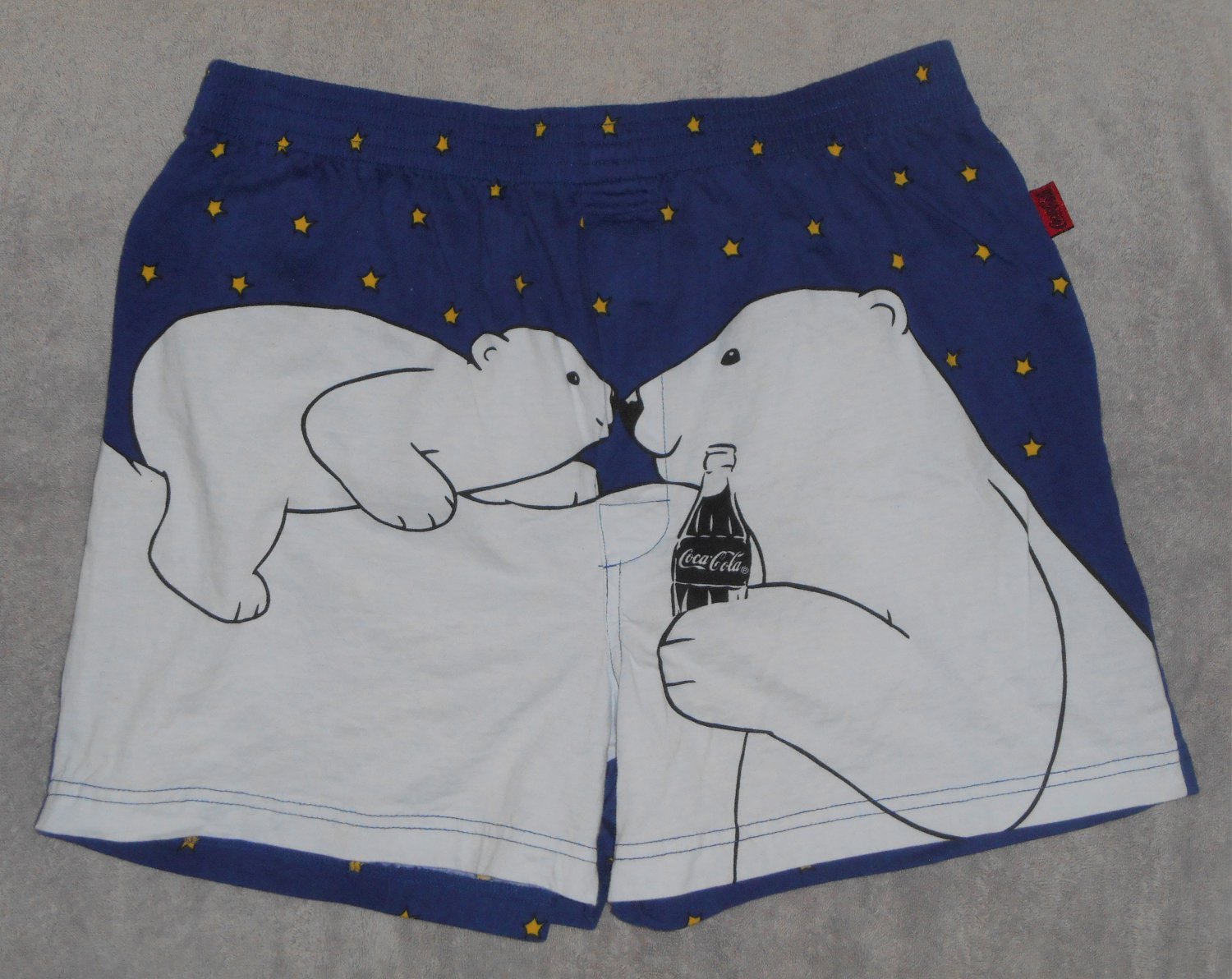 Coca Cola Coke Boxer Shorts Size Large L Polar Bears Touch Noses Stars Underwear Never Worn 2001