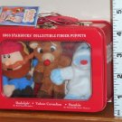 Rudolph Red Nosed Reindeer Finger Puppet Set in Tin Yukon Cornelius Bumble Bumbles Starbucks 2003