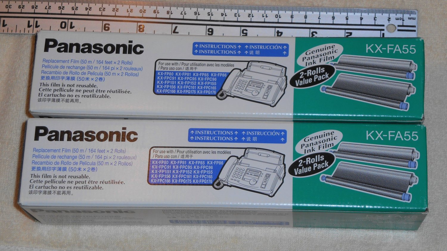 Genuine Panasonic KX-FA55 Fax Machine Replacement Ink Film Three Rolls