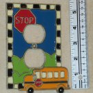 School Bus Two Plug Electrical Wall Power Outlet Plate Cover Stop Sign Thick Resin
