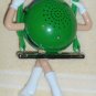 M&M's Groovy Green Radio With Headphones Plain AM FM Girl on Swing Lanyard Battery Operated Novelty