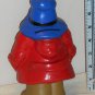 Paddington Bear 7Â½ Inch Plastic Coin Money Bank Red Coat Blue Hat 1995 Missing Plug