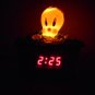 Tweety LED Alarm Clock Night Light Battery Backup Westclox 32403 Basket Flowers Looney Tunes 1999