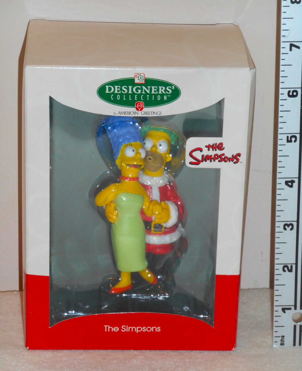 The Simpsons Santa Homer & Marge Christmas Holiday Ornament Kiss American Greetings NIB 2005