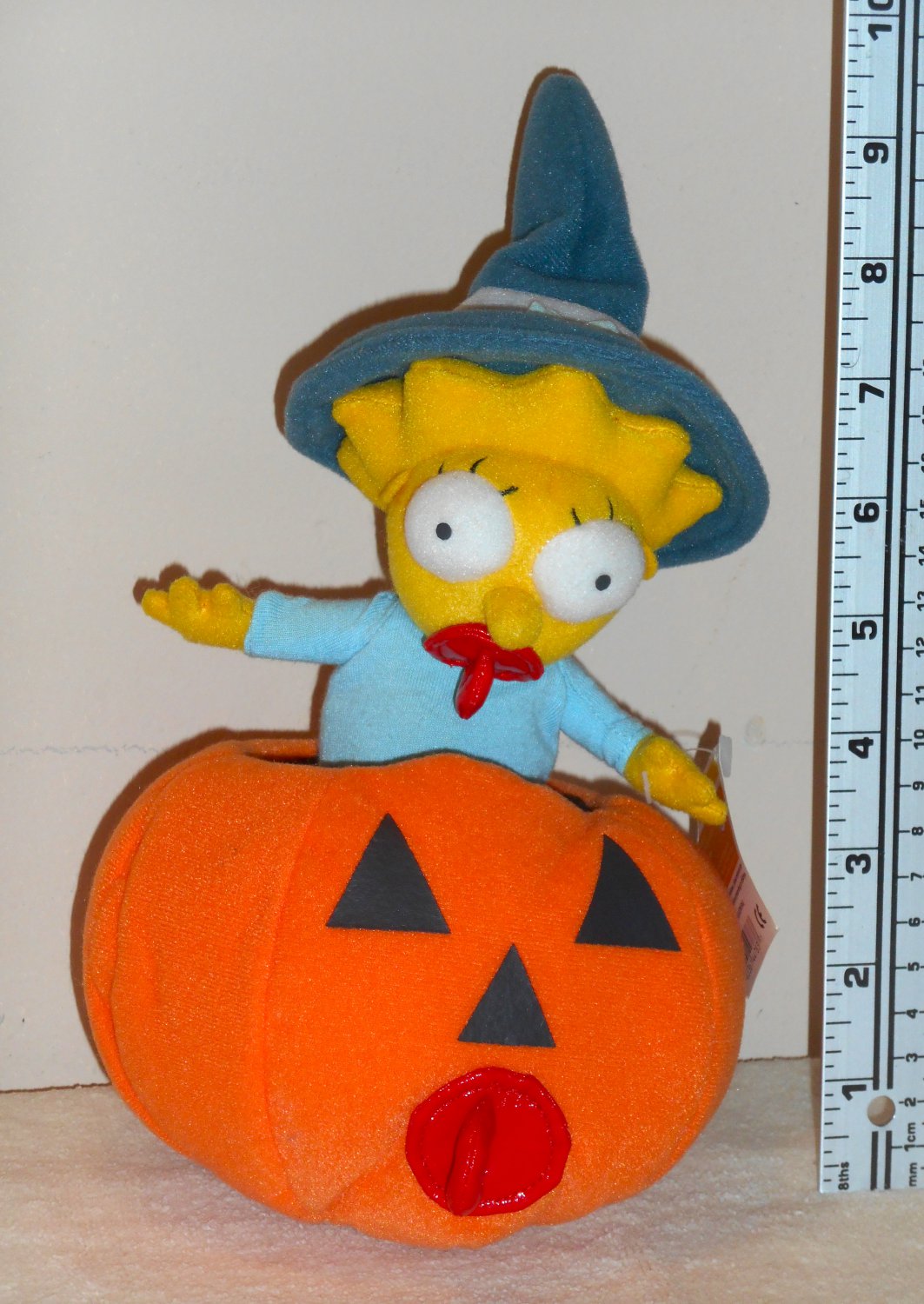 Witch Maggie Simpson in Pumpkin Halloween Plush Applause 44783 Jack-O-Lantern Pacifier 2003
