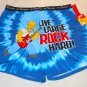 Homer Simpson Live Large Rock Hard Boxer Shorts Size Medium M Blue Guitar Underwear NWT 2004