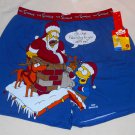 Homer Bart Simpson Christmas Boxer Shorts Cruel Fate Size Large L Santa Blue Underwear NWT 2004