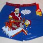 Homer Bart Simpson Christmas Boxer Shorts Cruel Fate Size Large L Santa Blue Underwear NWT 2004