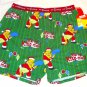 Homer Marge Simpson Holiday Boxer Shorts Merry Kiss-mas Size XL Santa Green Underwear NWT 2004