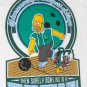 Homer Simpson Bowling Tee Shirt Size L / XL Short Sleeve White T Shirt Duff Beer NWT