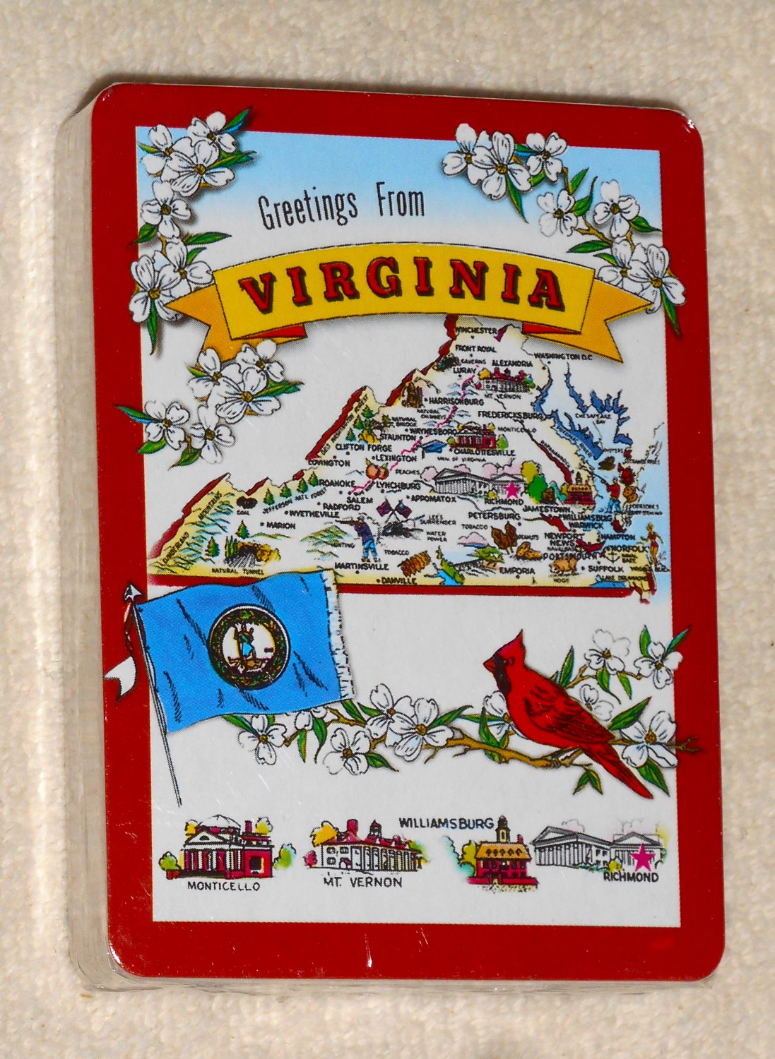 Greetings From Virginia Playing Cards Card Deck State Commonwealth Richmond Factory Sealed