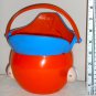 M&M's Orange Plastic Halloween Trick-Or-Treat Handled Bucket Pail Pirate Eye Patch 1999