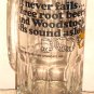 Snoopy Woodstock Clear Glass Drinking Handled Mug Root Beer Peanuts Gang Comic Strip Charles Schultz