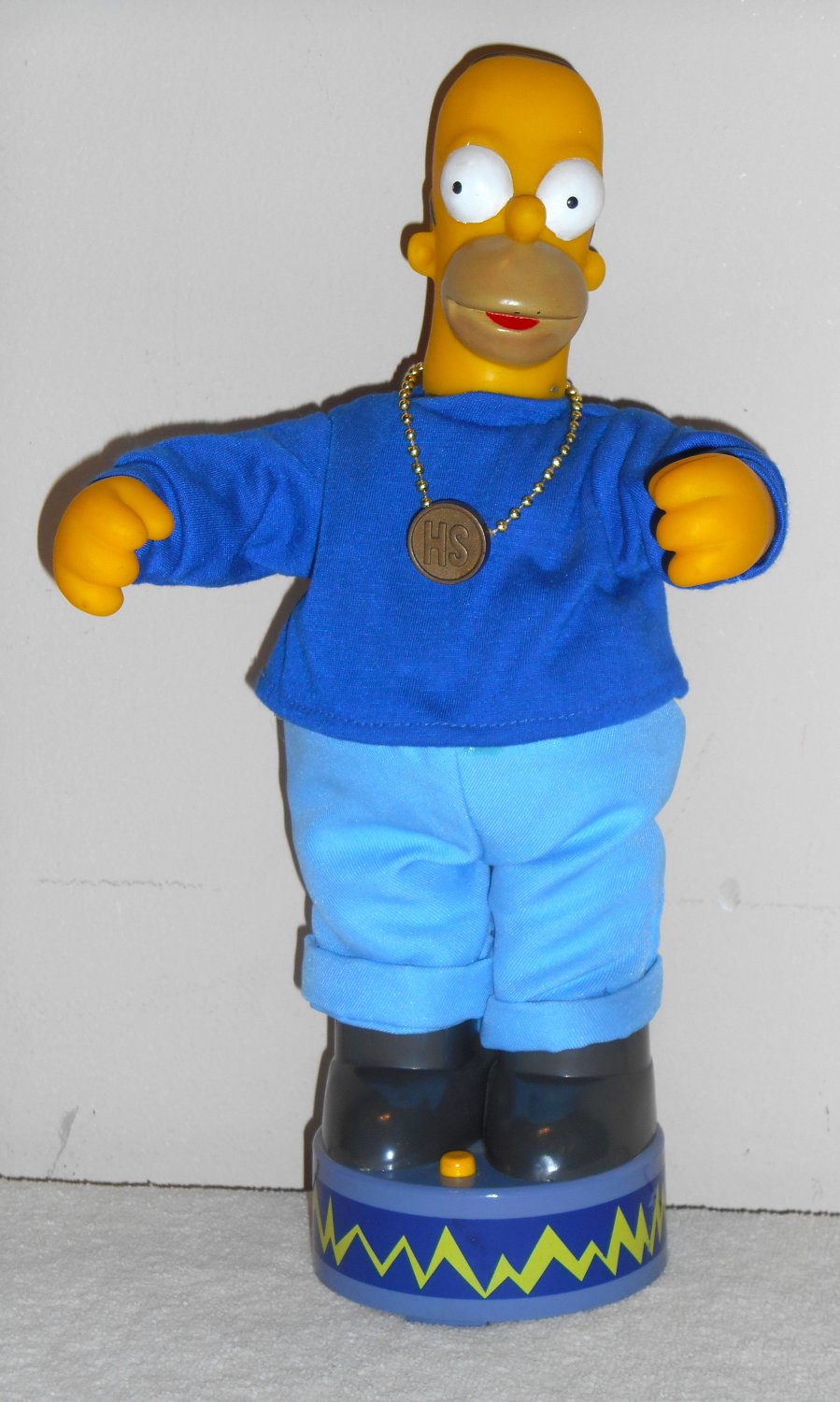 Rapping Homer Simpson Dancing Singing Talking Figure Works HS Chain Bling Necklace Simpsons Gemmy