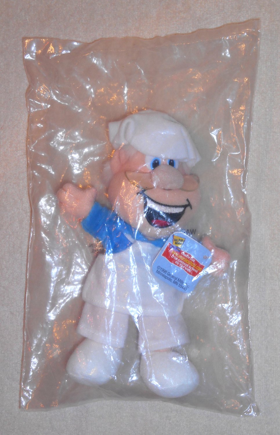 Wendell the Baker 9 Inch Beanbag Plush Doll Toy NIB Big G Breakfast Pals General Mills 1998