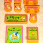 The Simpsons Family Stampers + Ink Pads Bart Lisa Maggie Aye Carumba Rubber Stamps 1990