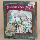 Season's Greetings Snow Scene Motion Tree Top Topper Lights Table Centerpiece Bradford Novelty 1992
