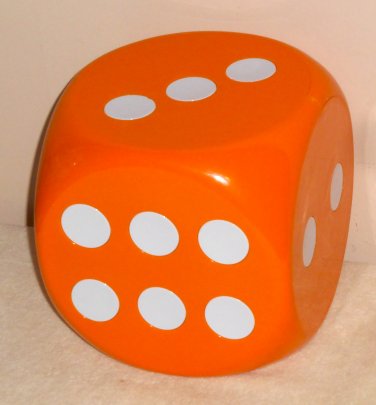 Dice CD DVD Storage Cube Orange Holds 60 Compact Discs Stackable