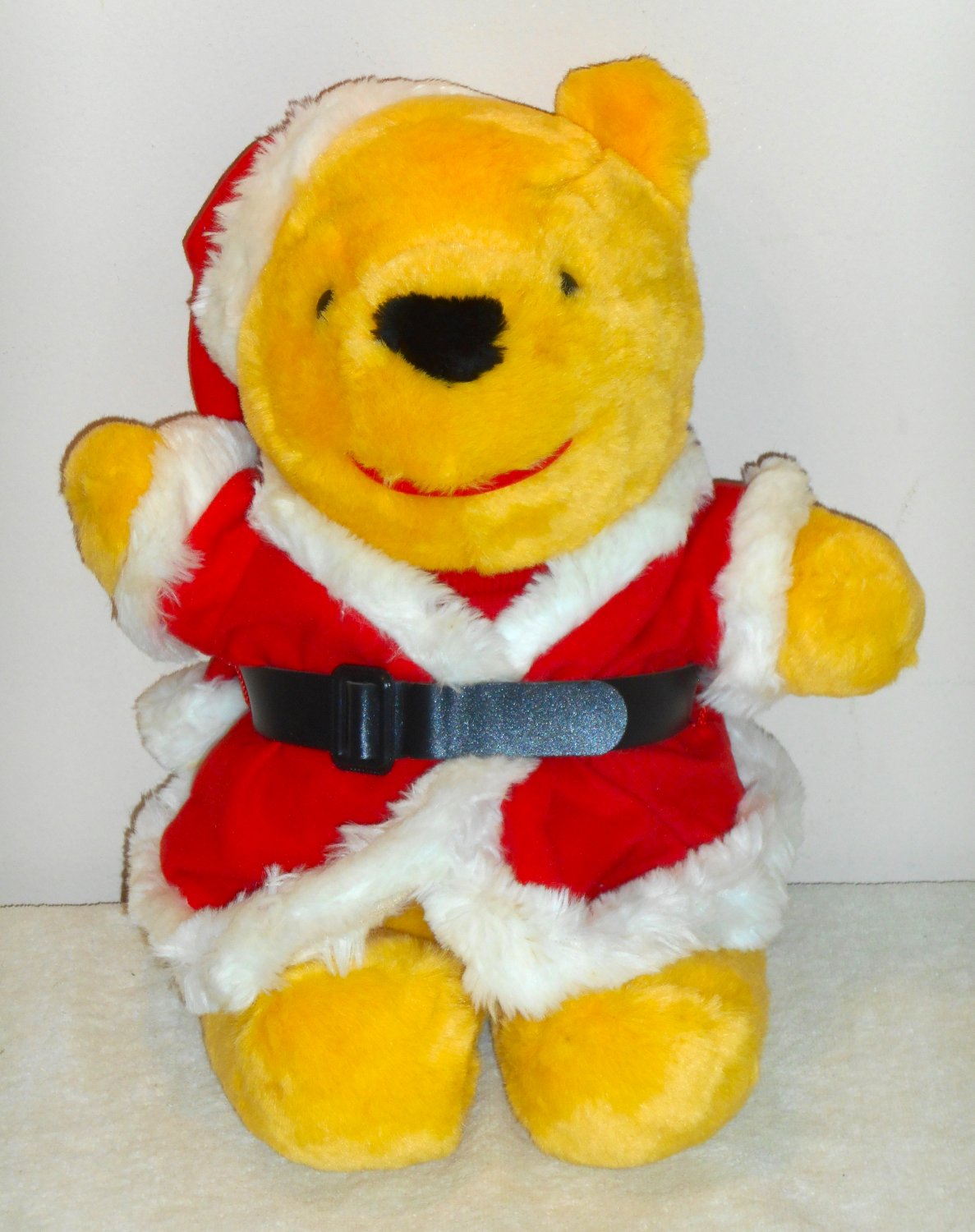 Disney Winnie the Pooh Santa Claus 16 Inch Plush Doll Toy Sears