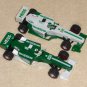 2003 Hess Mini Amerada Indy Race Cars Pull Back Green White Battery Operated Lights