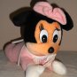 Crawling Baby Minnie Mouse 10 Inch Plush Doll Toy Pink Bib Disneyland Walt Disney World