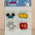 Mickey Mouse Rubber Erasers Pack of Four Mickey's Paper Company Walt Disney  Factory Sealed Package
